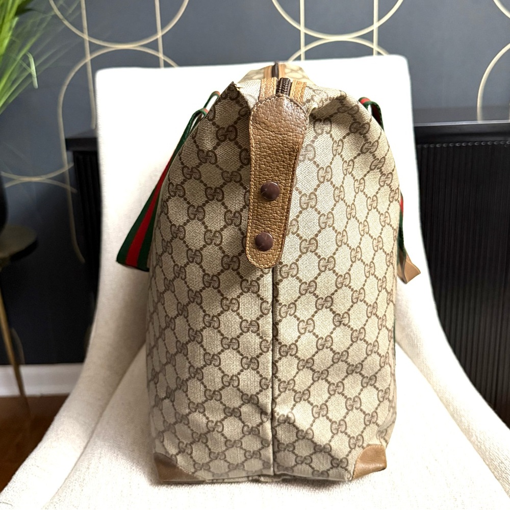 Gucci authentic XL tote bag weekender travel bag brown monogram coated canvas - Picture 7 of 16